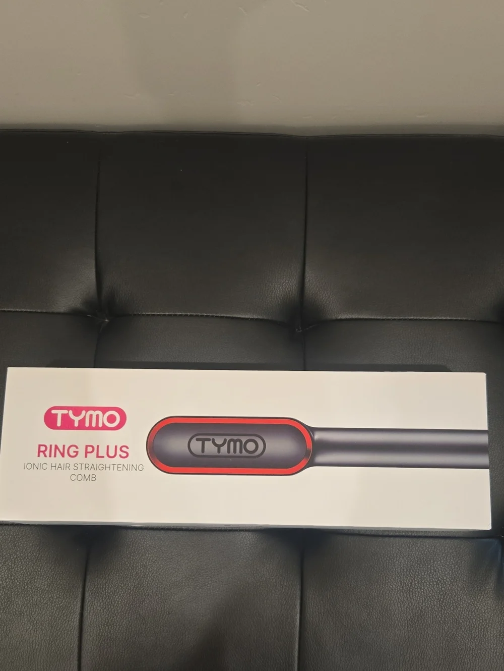 Tymo Ring Plus Ionic Hair Straightening Comb - Black/Red